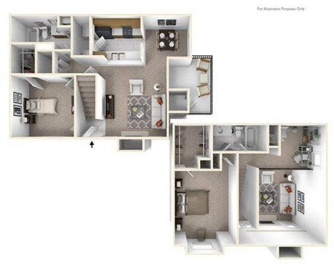 2 bedroom 2 bath apartment floor plan
